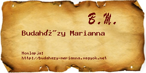 Budaházy Marianna névjegykártya