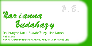 marianna budahazy business card
